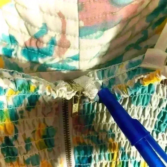 Gianni Bini Strapless Dress Floral Mini Sundress Strapless Summer Womens Size 0 - Picture 9 of 10